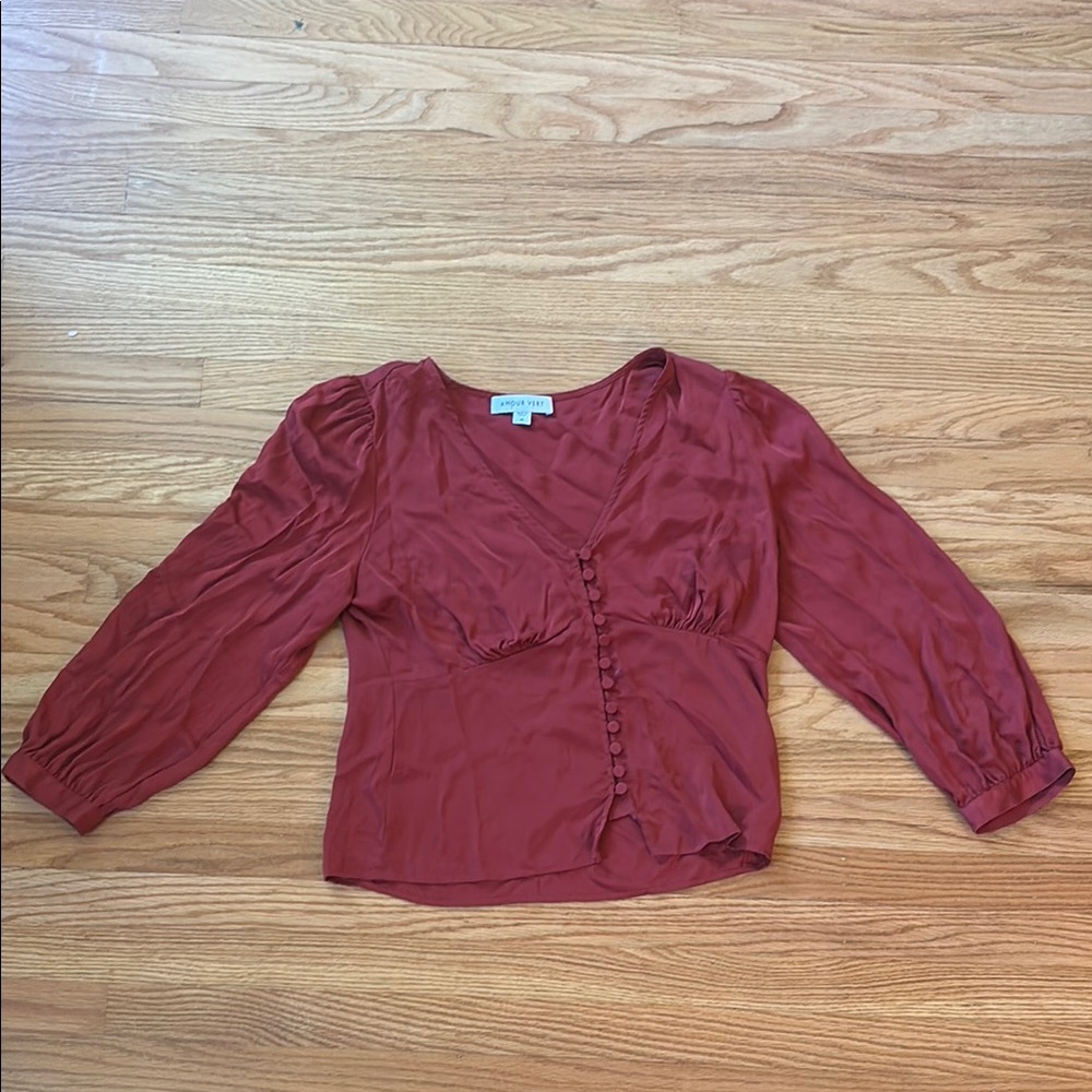 Amour Vert Washable Silk Blouse